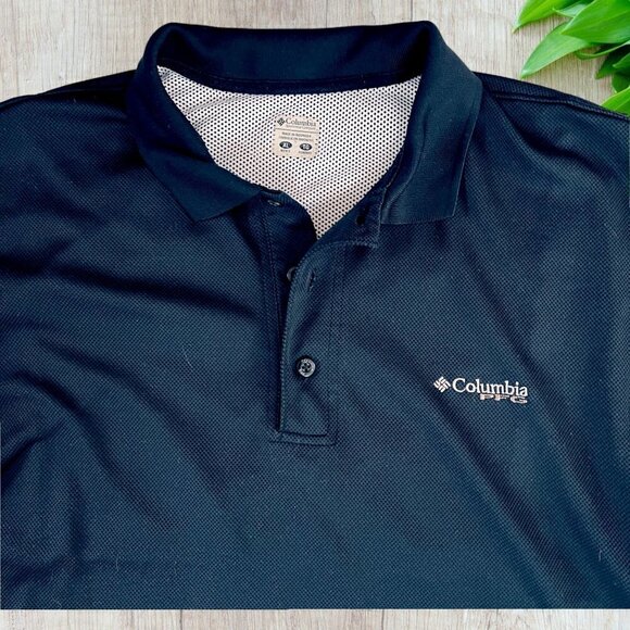 COLUMBIA Perfect Cast Polo Shirt PFG Omni Shade Performance UPF 50 Mesh XL - Picture 2 of 6